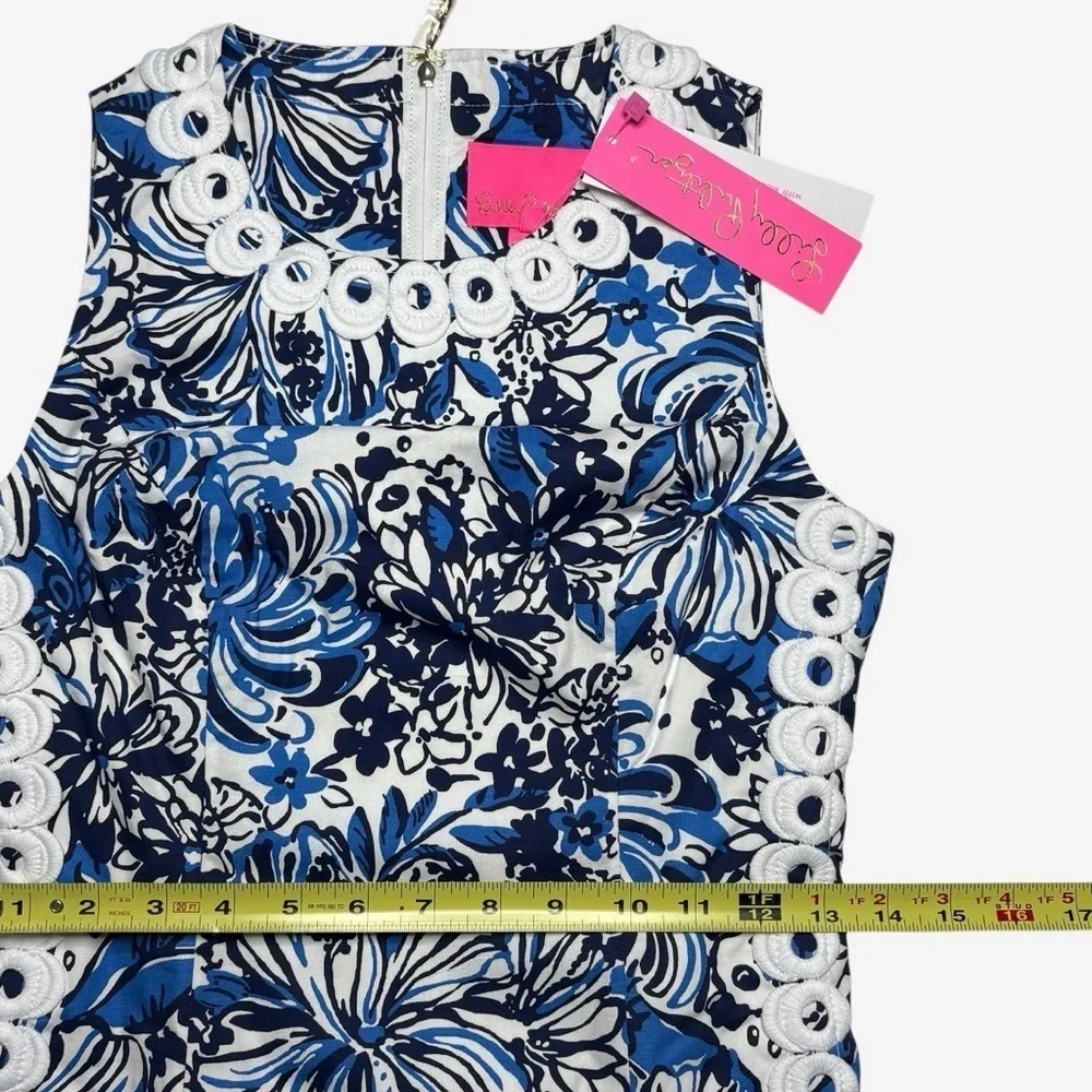 NWT Lilly Pulitzer Mila Stretch Mini Dress Low Tide Navy Pandarama Size 00 - Picture 9 of 13